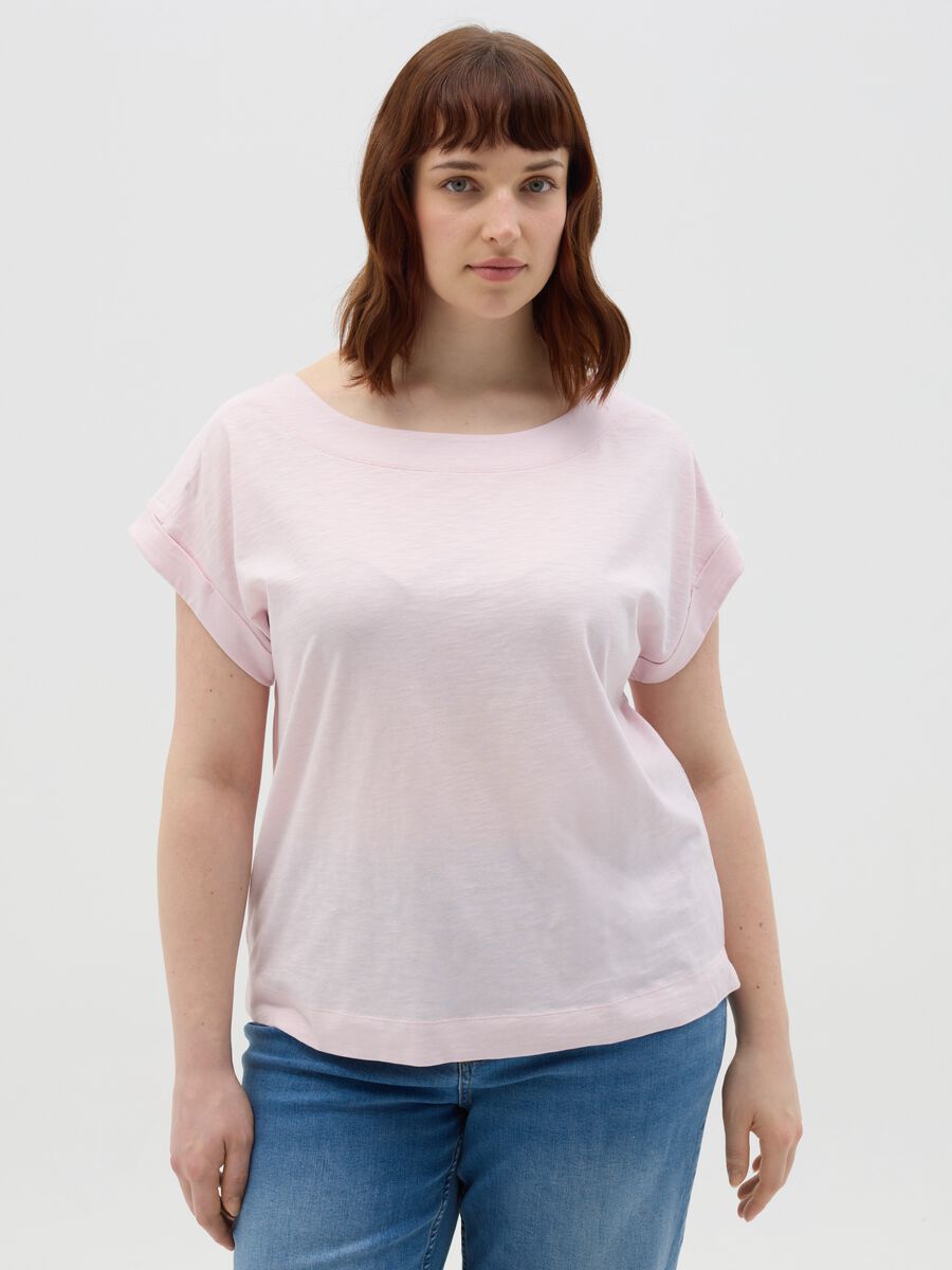 Curvy T-shirt in slub jersey_0