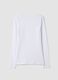 Maglia bianca in cotone organico elasticizzato girocollo_6