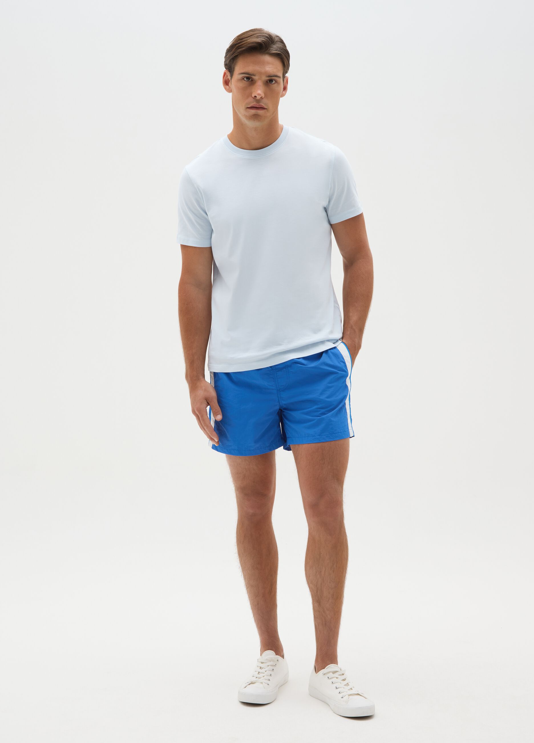 Men's multicolor blend regular fit shorts