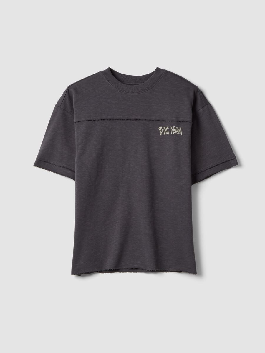 T-shirt grigia in puro cotone a maniche corte per ragazzo over fit_3