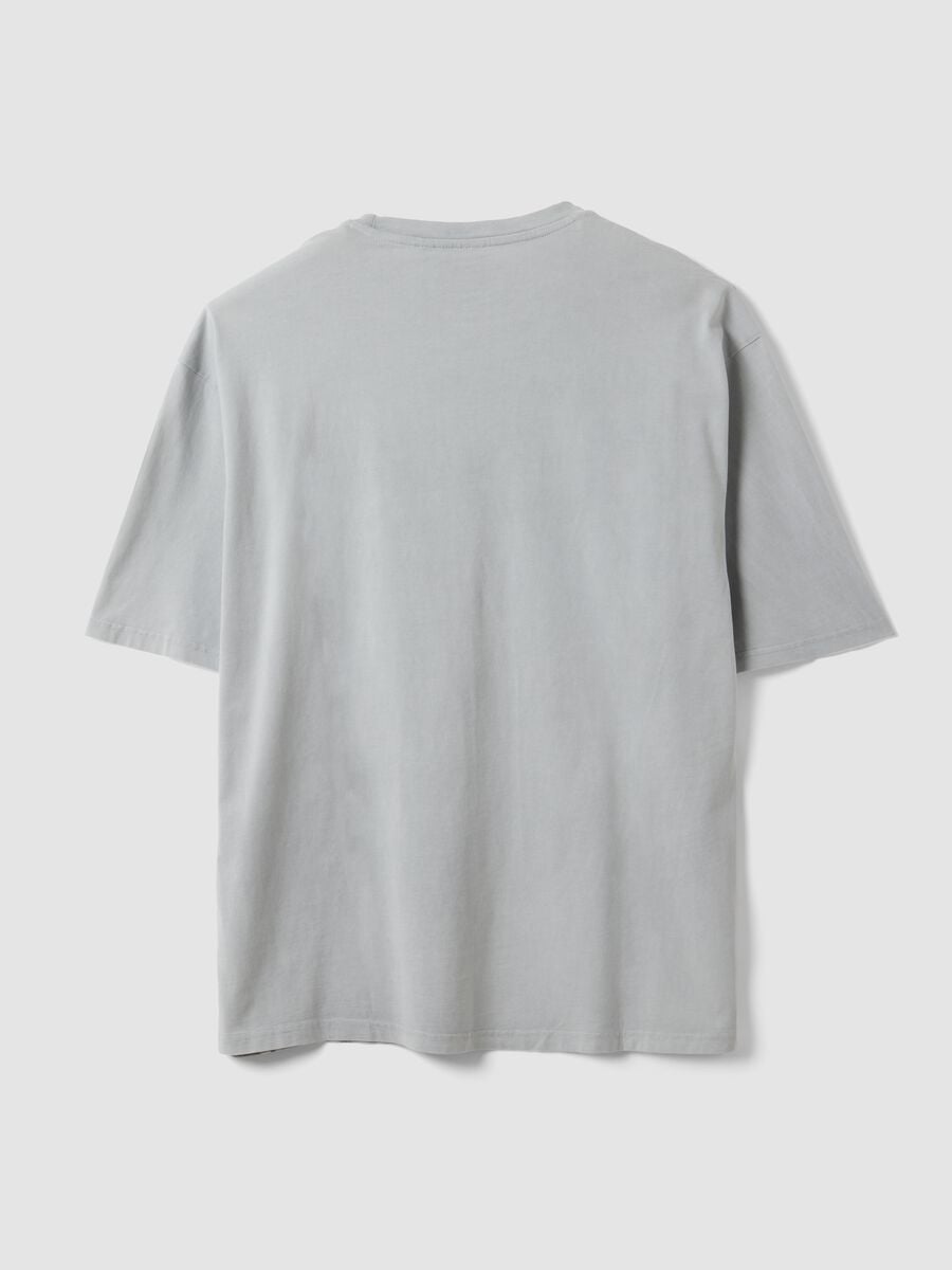 T-shirt grigia in puro cotone con stampa ramage_6