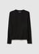 Black crew-neck long sleeve regular fit top_0