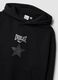 Black cotton-blend hoodie for girls, regular fit_2