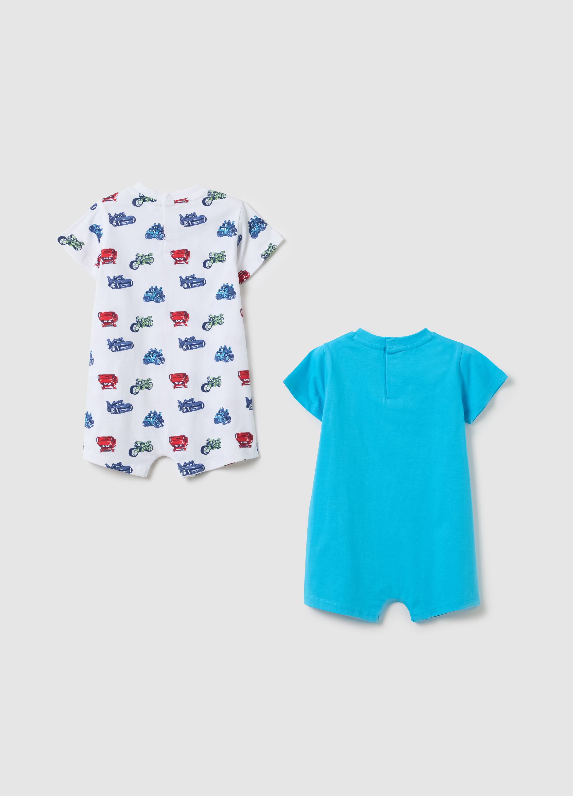 Boys’ multicoloured onesies in 100% cotton with  Batwheels print