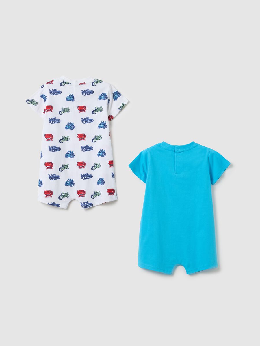 Boys’ multicoloured onesies in 100% cotton with  Batwheels print_1