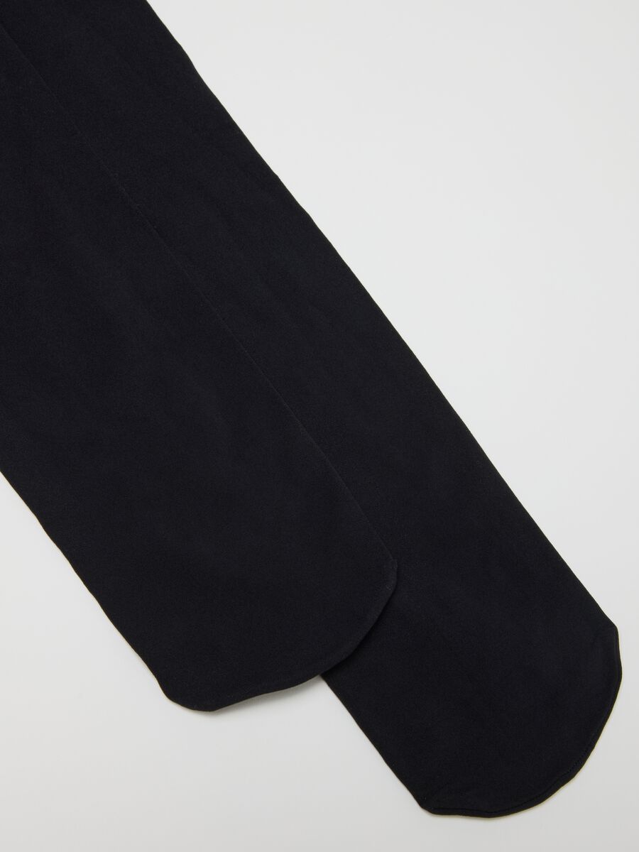 Black Stretch Fabric Tights_2