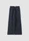 Jogger grigi wide leg in misto cotone con strass_5