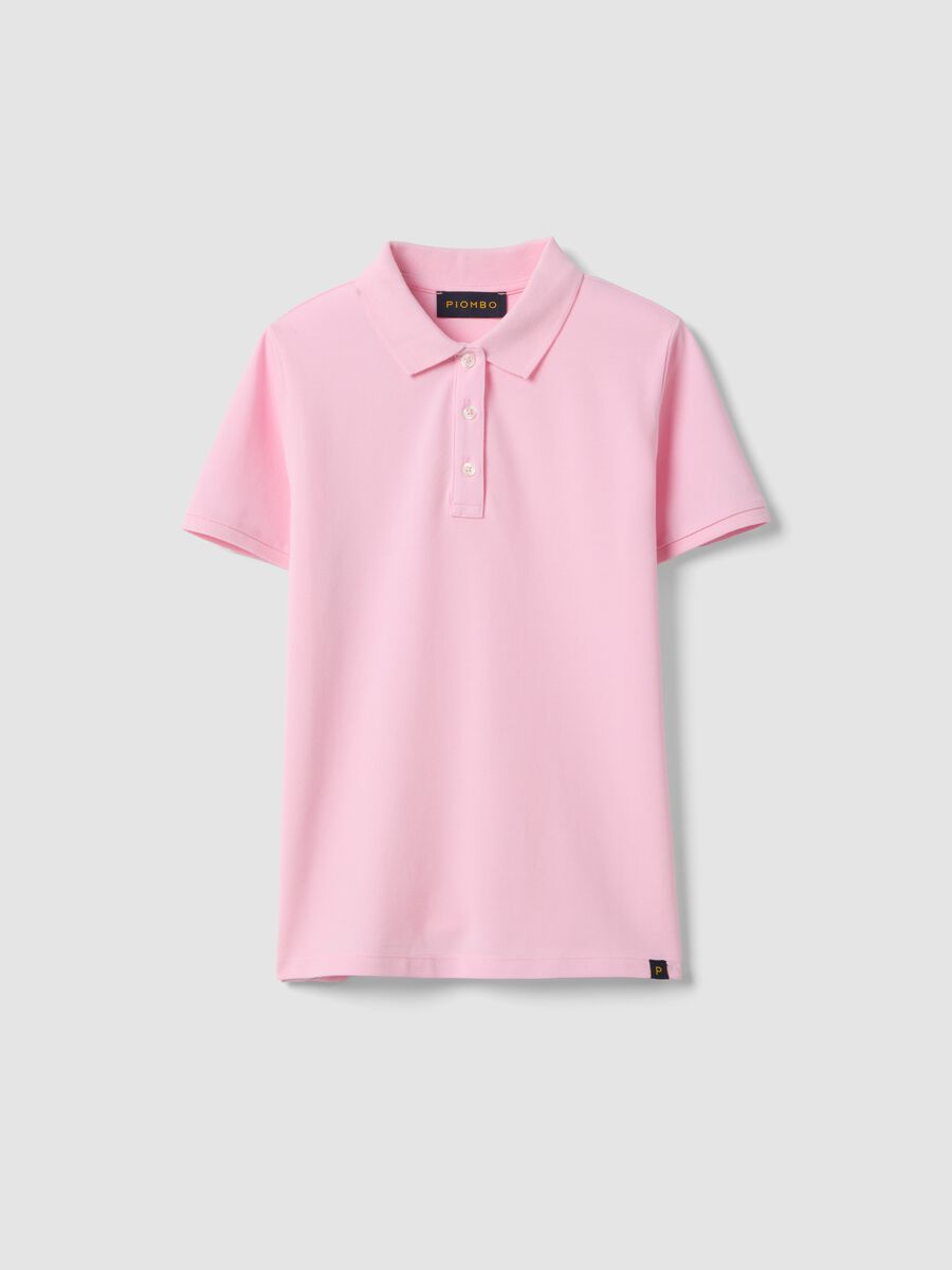 Polo in puro cotone biologico rosa regular fit_4