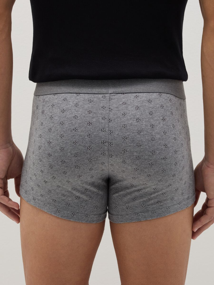 Three-pair pack boxer shorts in stretch cotton with micro pattern_2