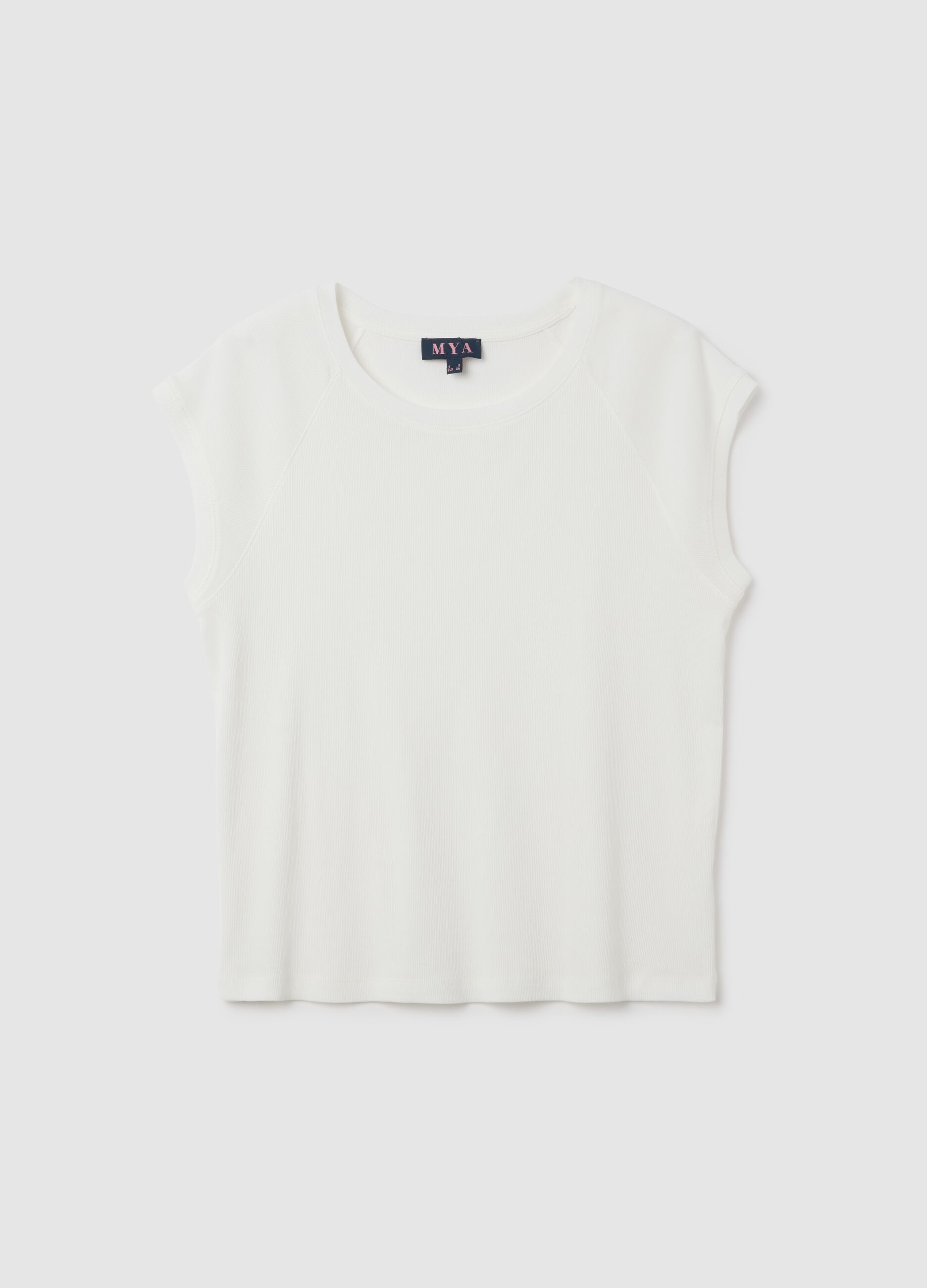 Women's white pure cotton top