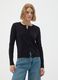 Black Regular Fit Viscose Blend Cardigan_1