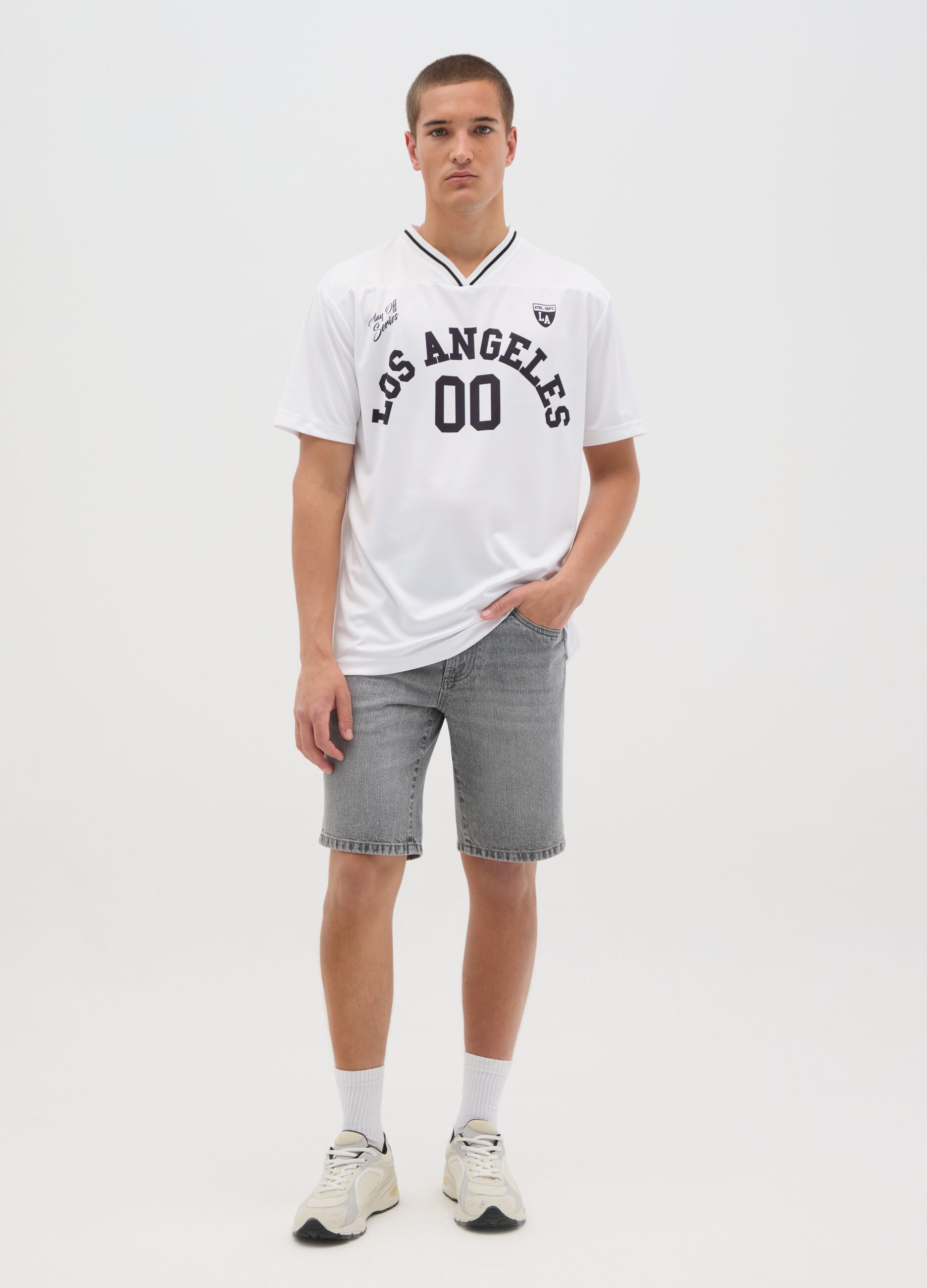 T-shirt da uomo in bianco regular fit