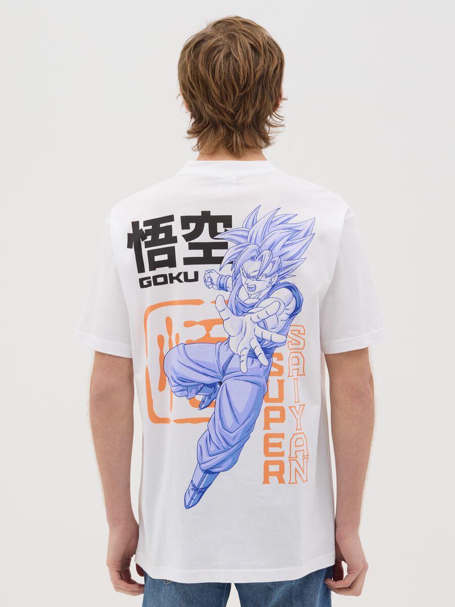 White T-shirt with Goku Super Sayan print_2