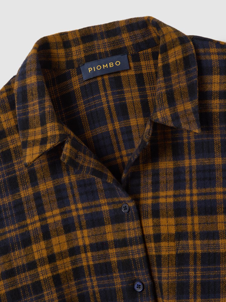 Multicolour pure cotton plaid regular fit shirt_5