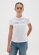 Girls' pure cotton white regular fit T-shirt with print_0