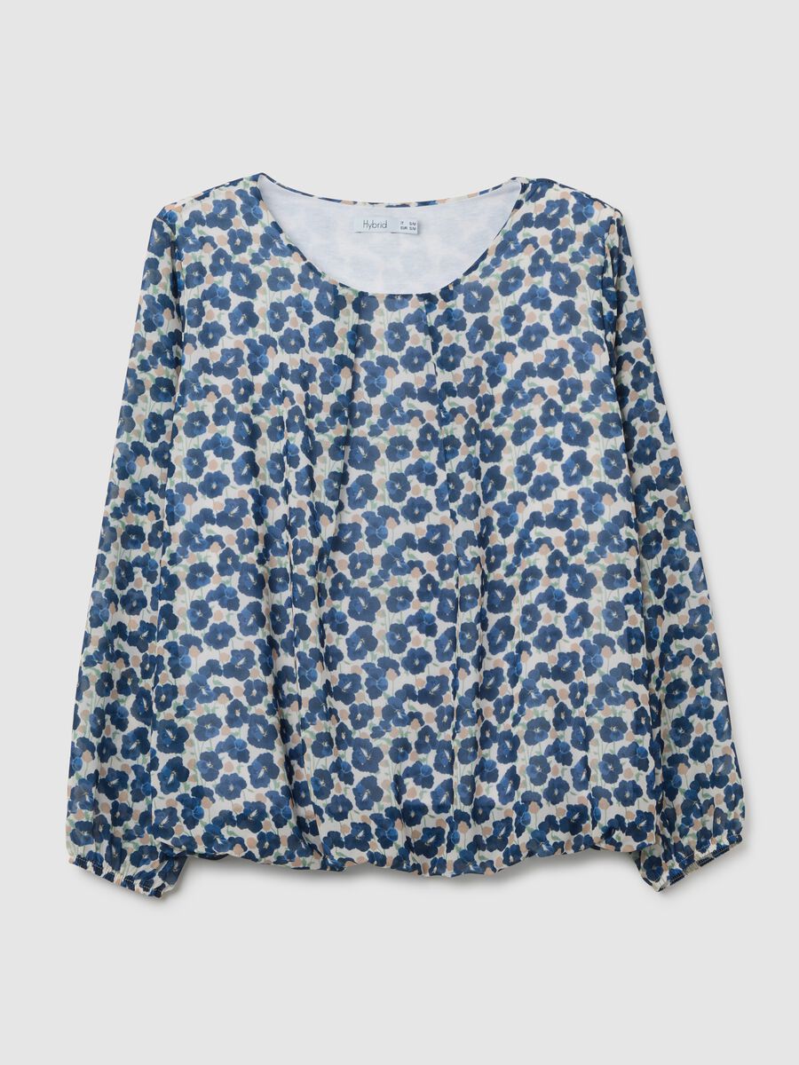 Women's Multicolour Blend Regular Fit Top with Floral Print_4