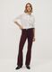 Leggings rossi flare fit in punto Milano di viscosa elasticizzata_0