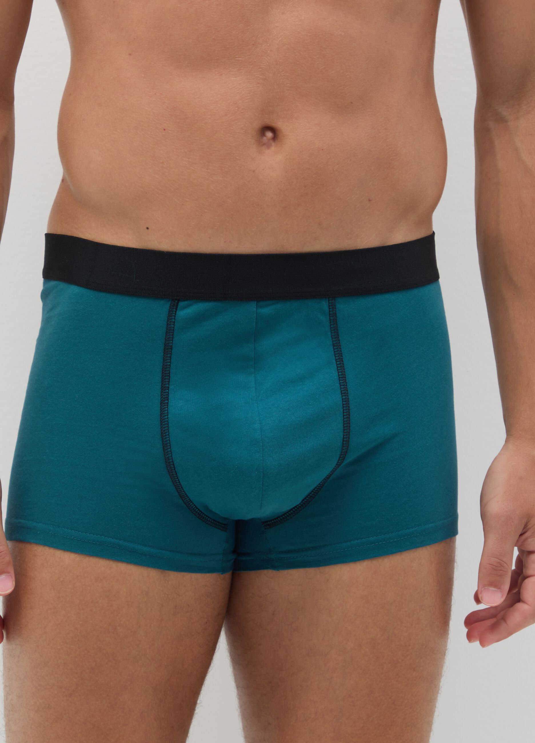 Blue Pure Cotton Boxer Set Regular Fit