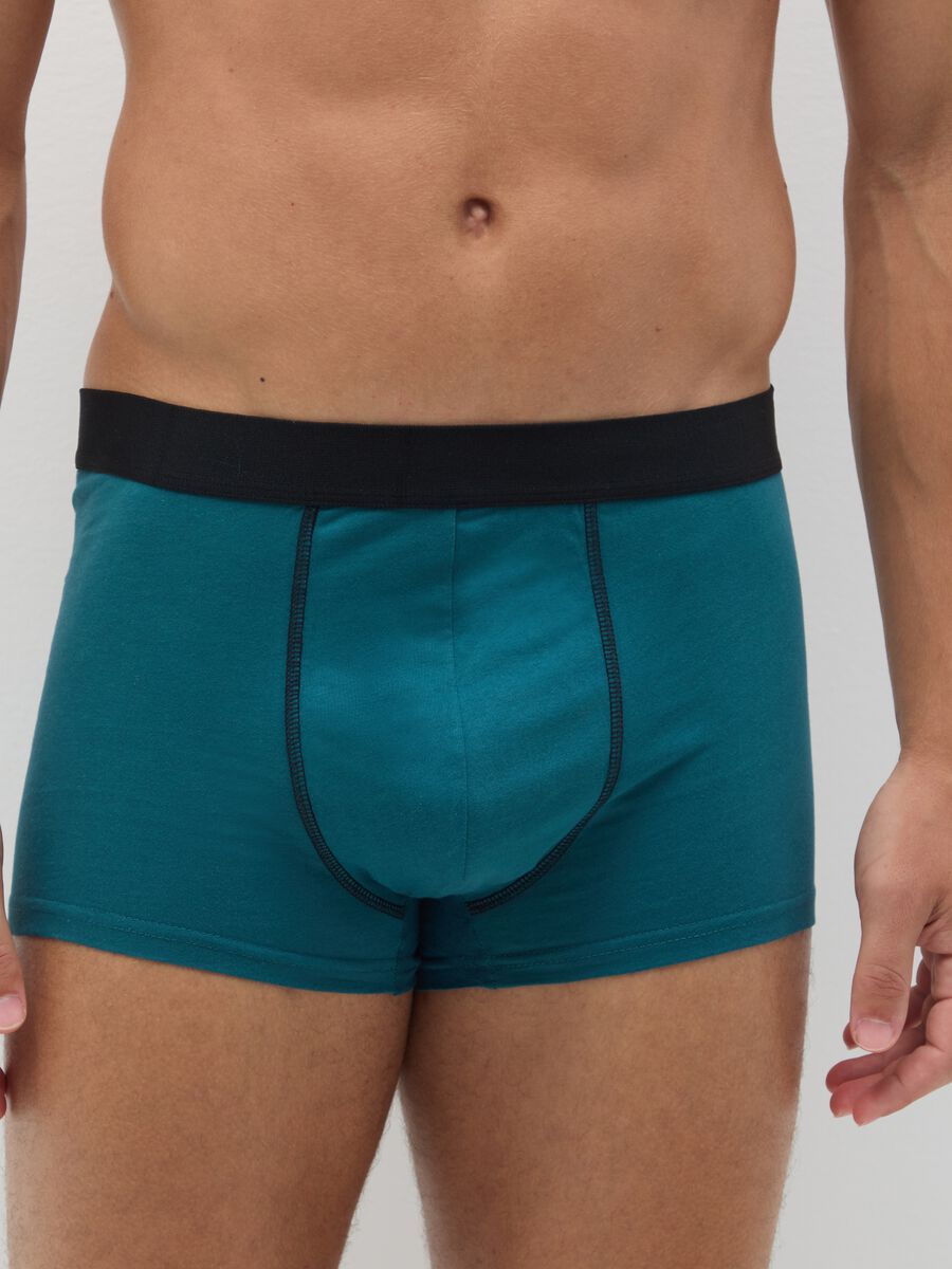 Blue Pure Cotton Boxer Set Regular Fit_1