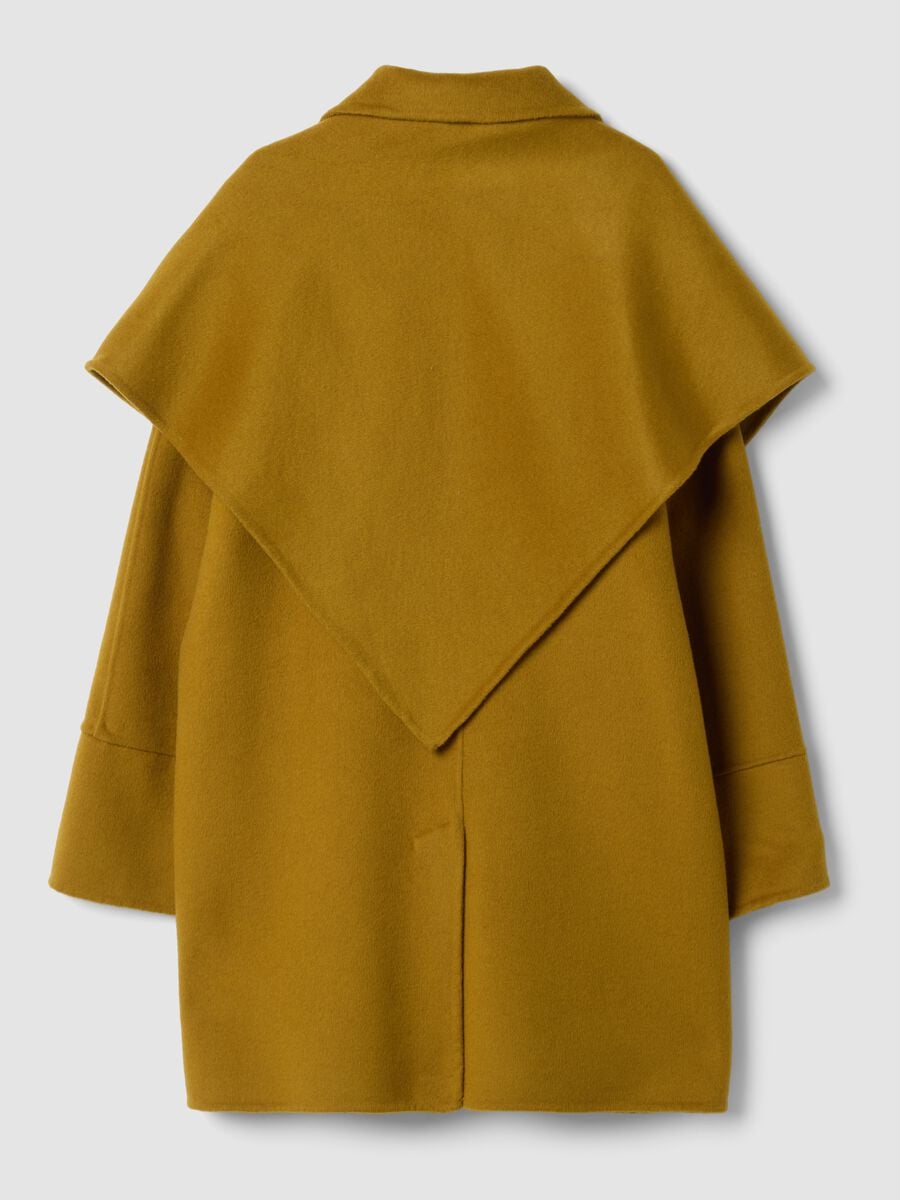 Cappotto giallo in misto lana con chiusura a bottoni_5