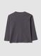 T-shirt grigia in puro cotone con stampa tigre over fit per bambino_1