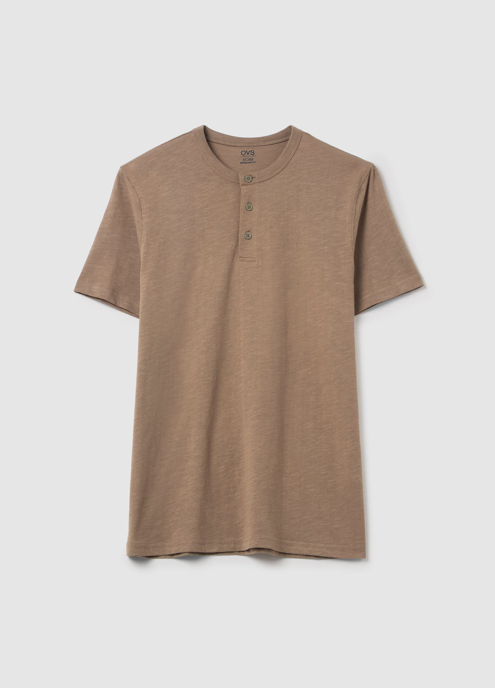 T-shirt in cotone scollo serafino