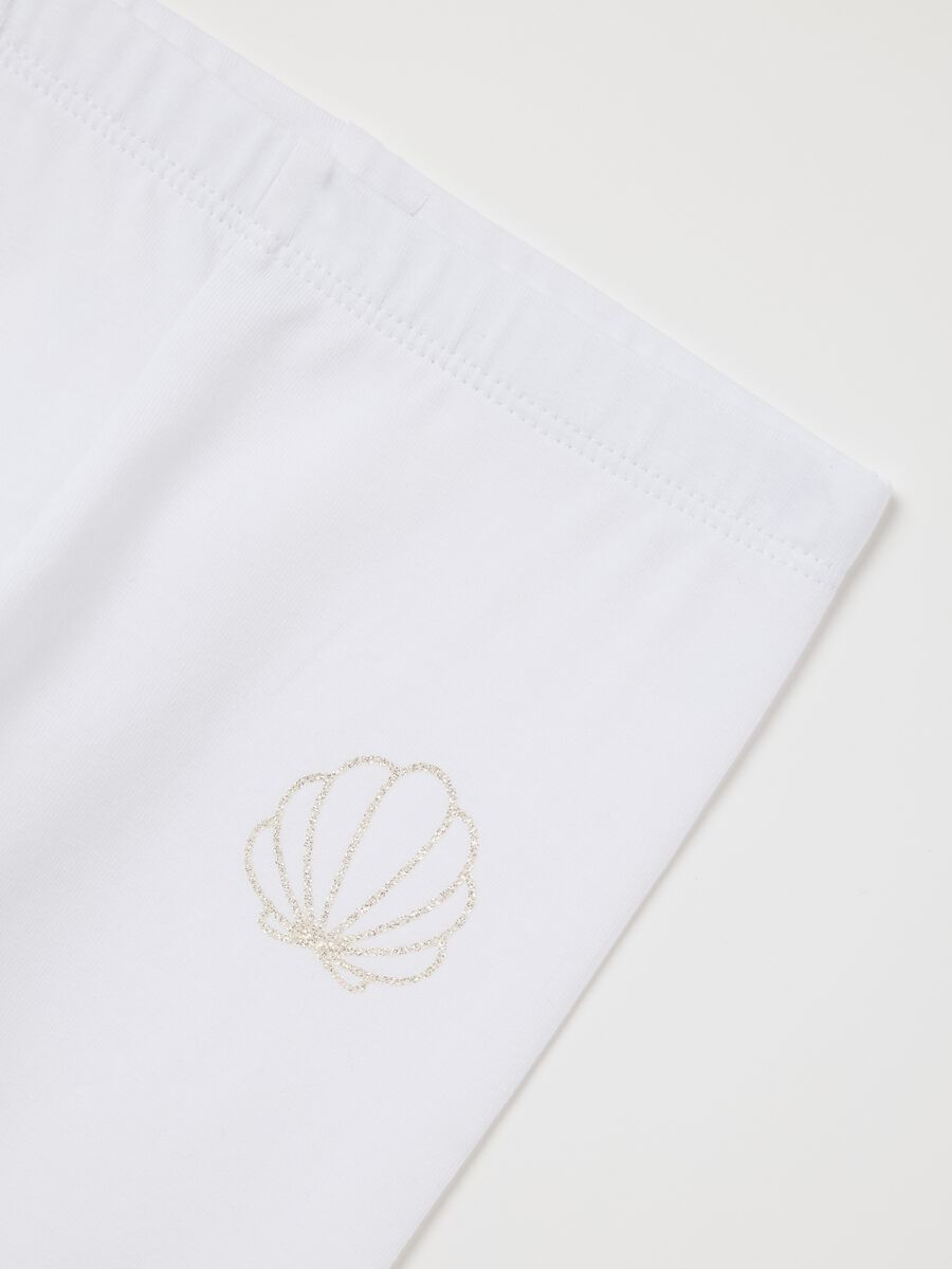 White leggings with glitter shell_2