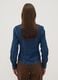 Blue slim-fit stretch cotton denim shirt_3