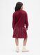 Red dress for girls with round neckline_1
