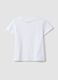 White short-sleeve pure cotton T-shirt for girls_1