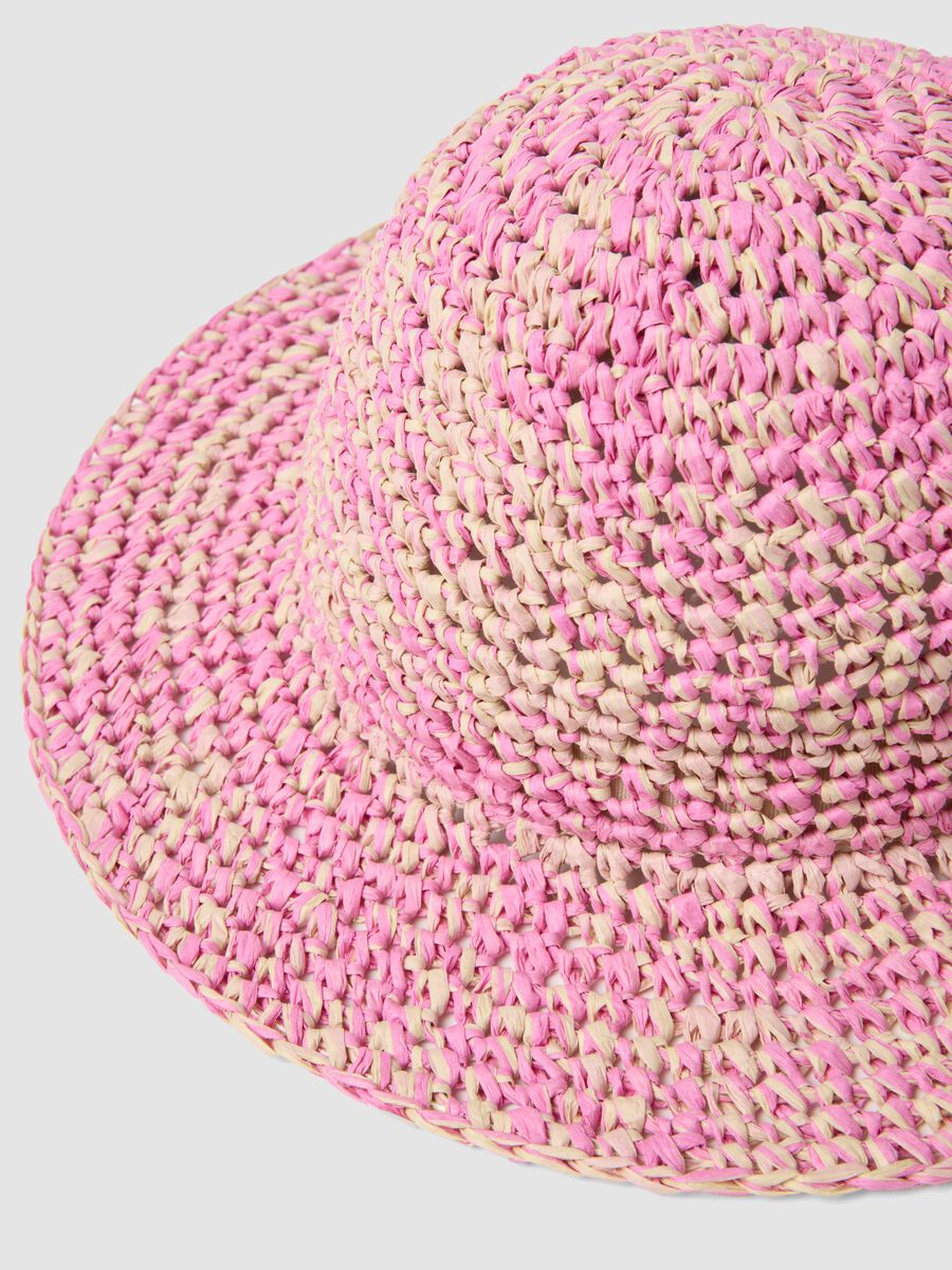 Girl's multicolour pure paper fabric hat, regular fit_1