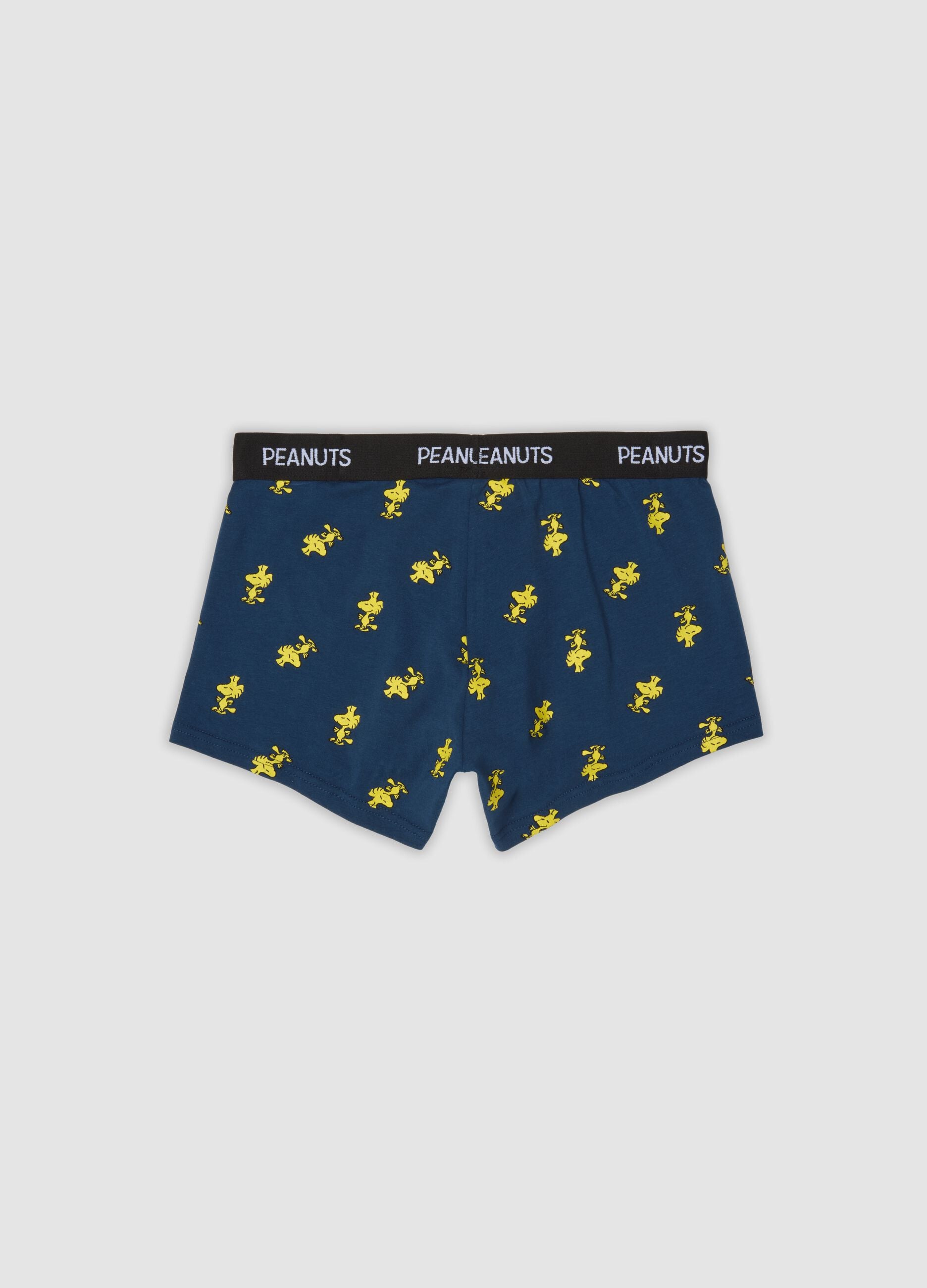 Blue stretch organic cotton Peanuts print boxer shorts