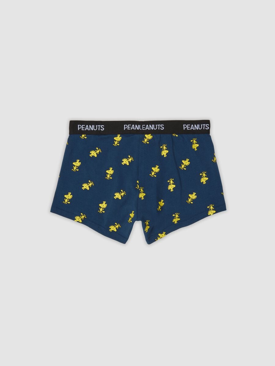 Blue stretch organic cotton Peanuts print boxer shorts_1