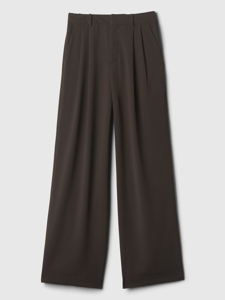 Wide leg trousers with darts_11