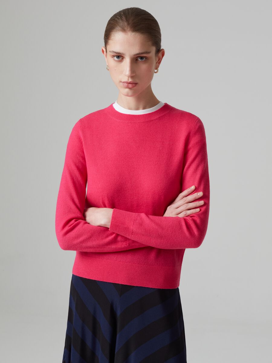 Pullover in lana con scollo rotondo_1