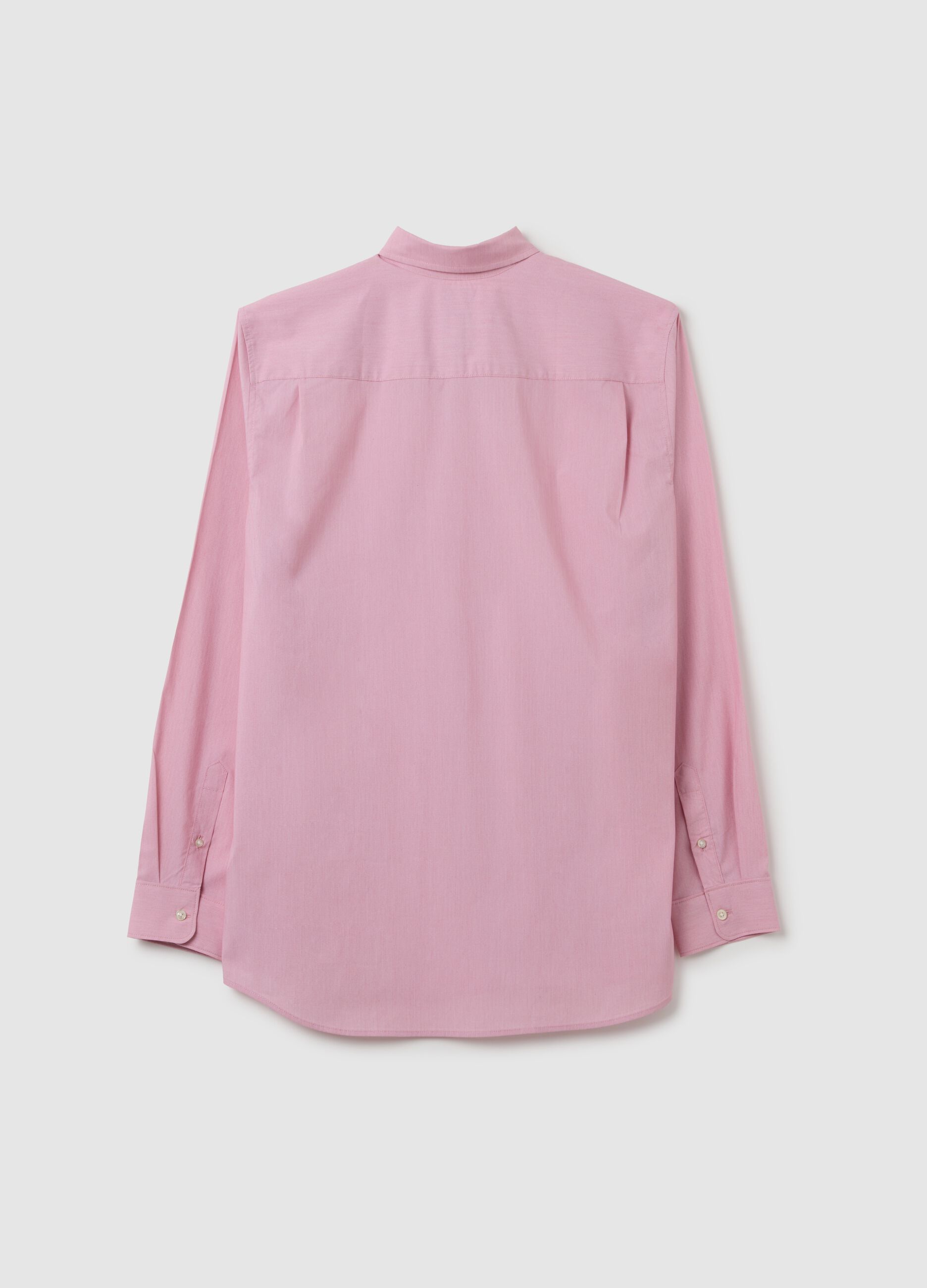 Regular-fit shirt with slub effect