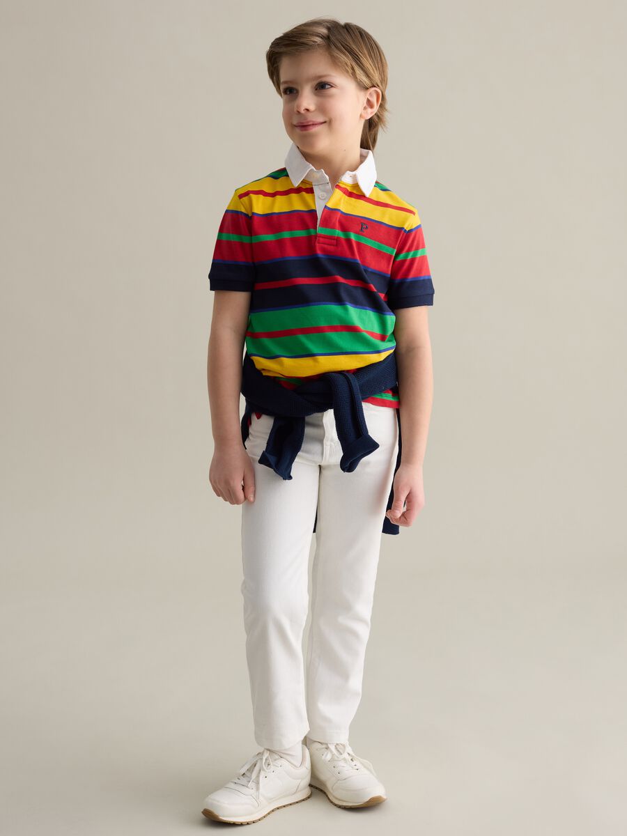 Cotton and linen trousers with five pockets_1