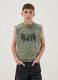 Green pure cotton vest top_0