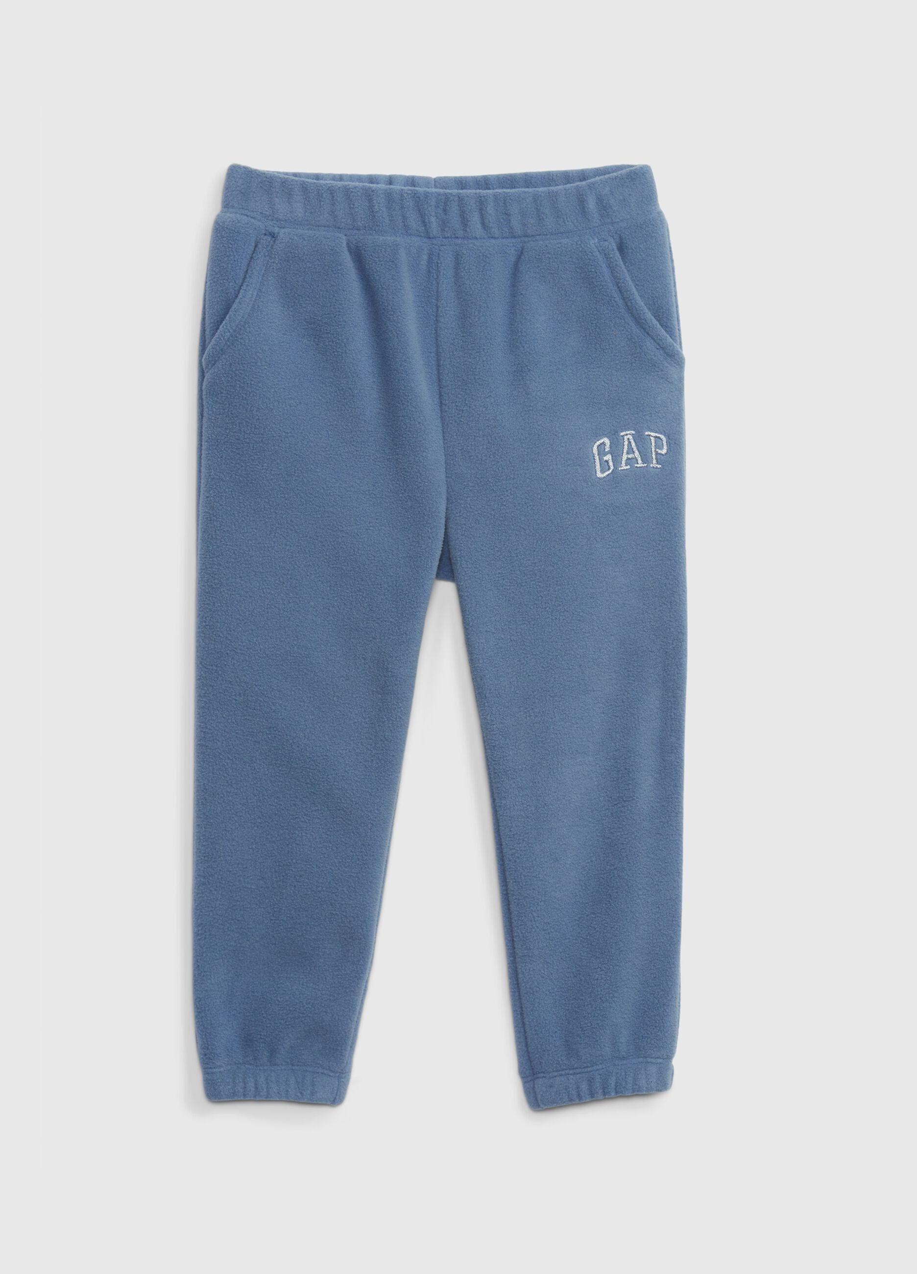 Fleece joggers with embroidered logo