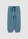 Children's jogger in blue cotton blend, regular fit_0