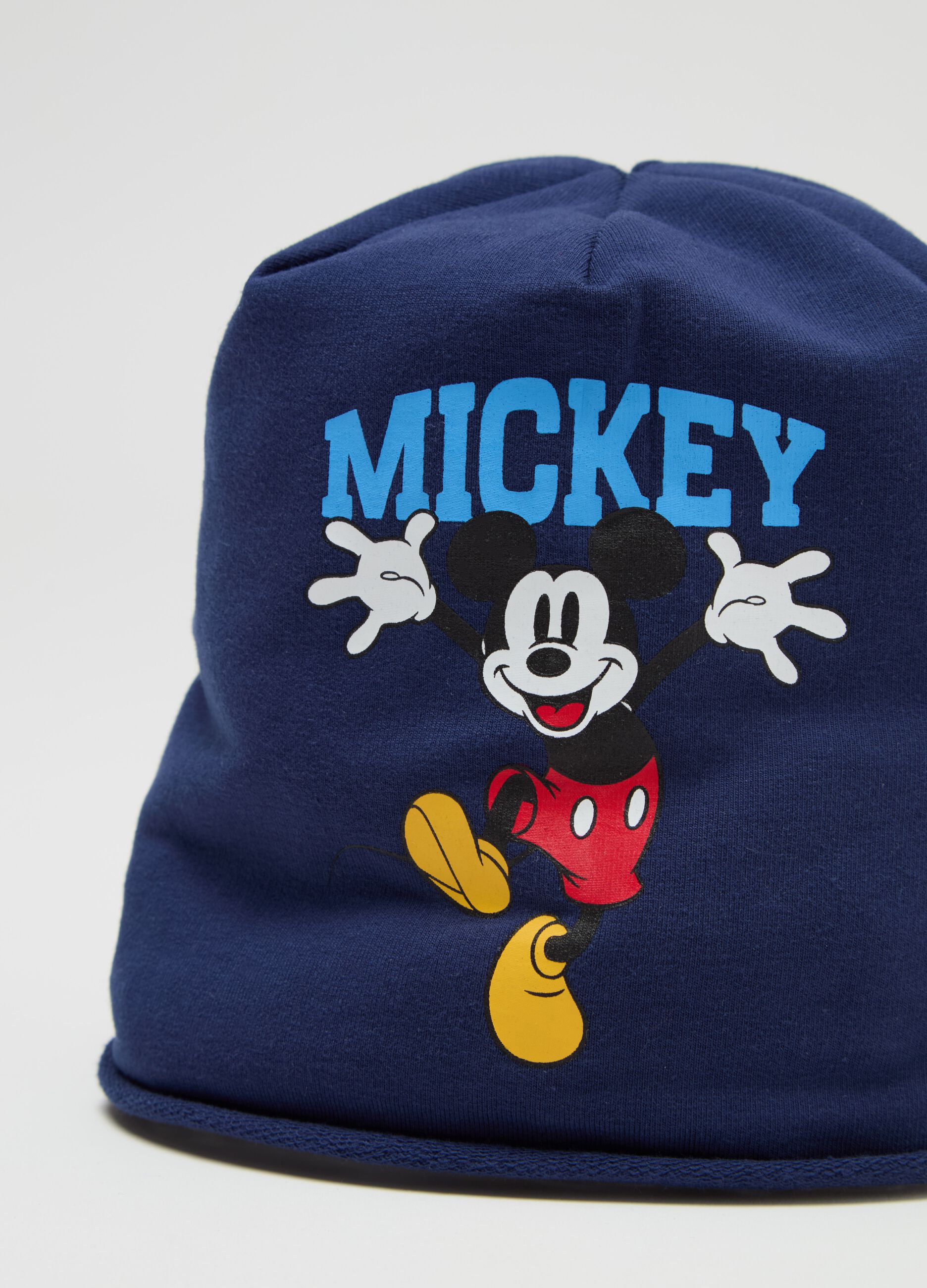 French terry hat with Mickey Mouse print