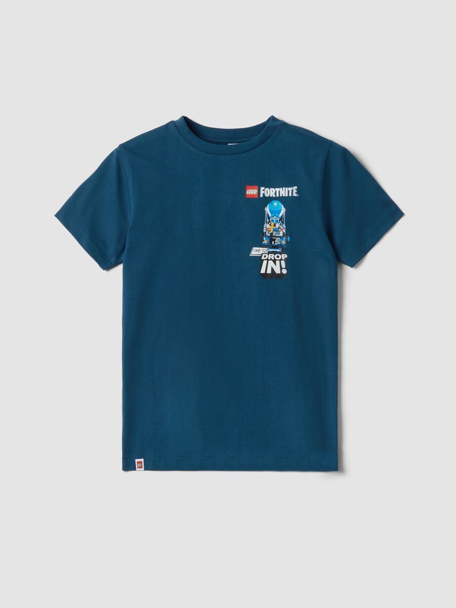 Kids' blue pure cotton t-shirt regular fit with prints_0