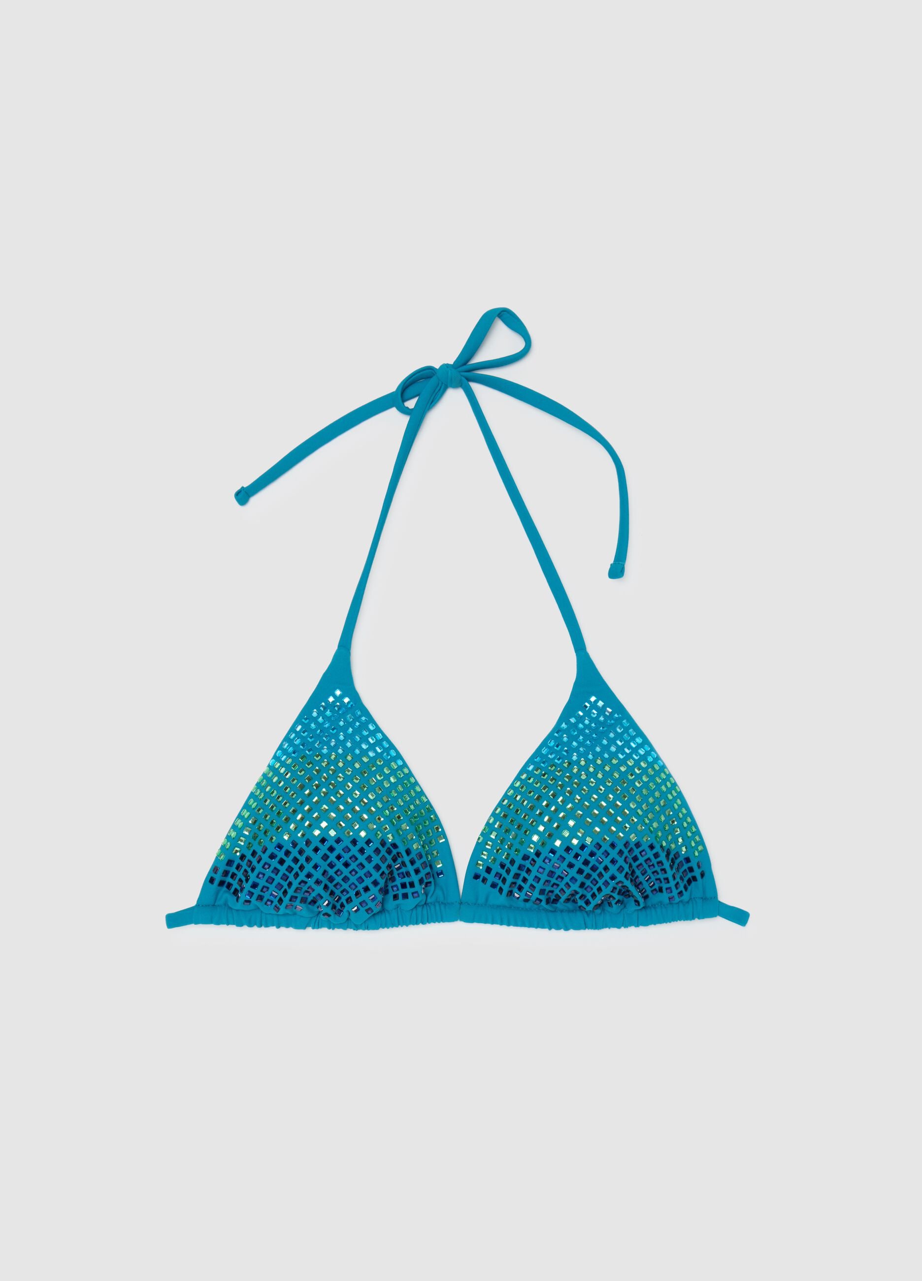 Women's Bikini in Blue Stretch Blend