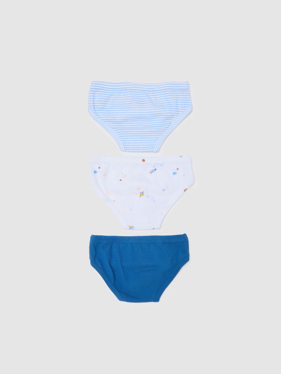 Set of multicolour pure cotton boys' briefs tripack_1