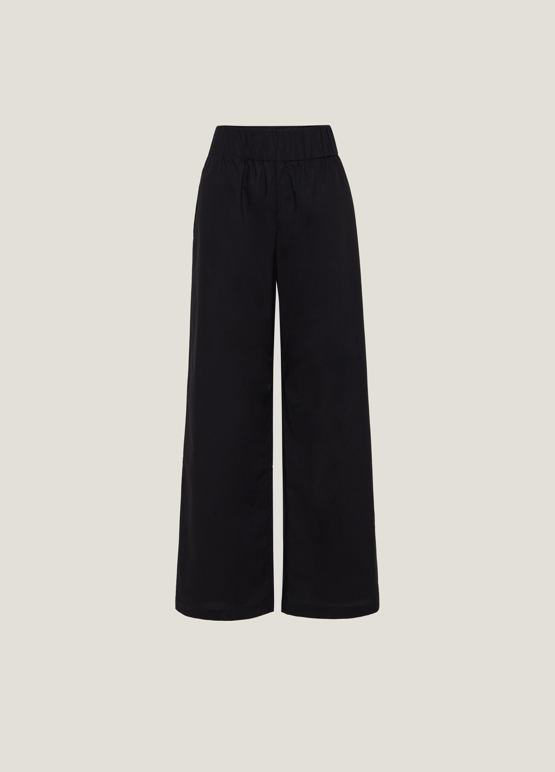 Wide-leg trousers in cotton