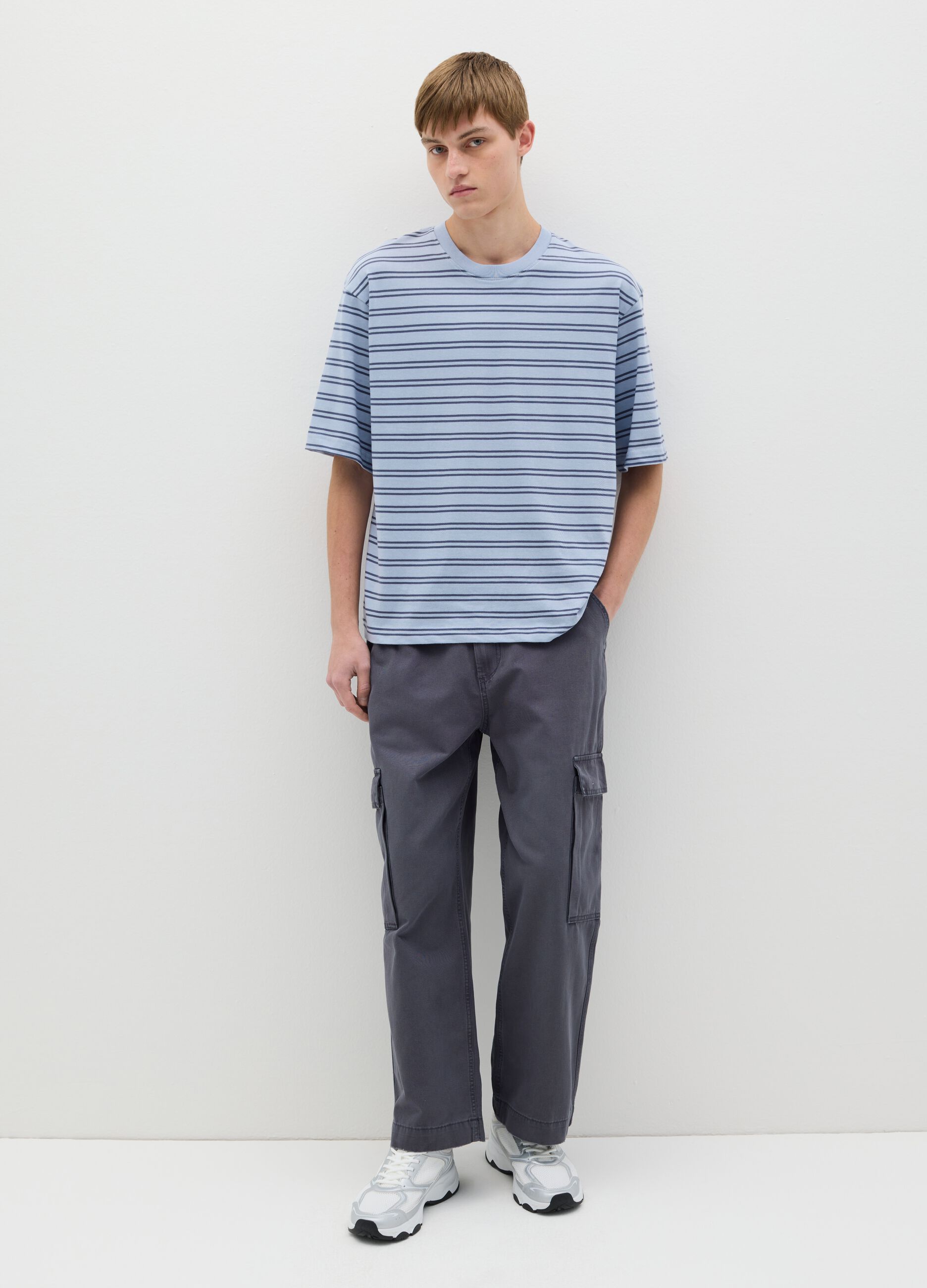 Striped cotton T-shirt