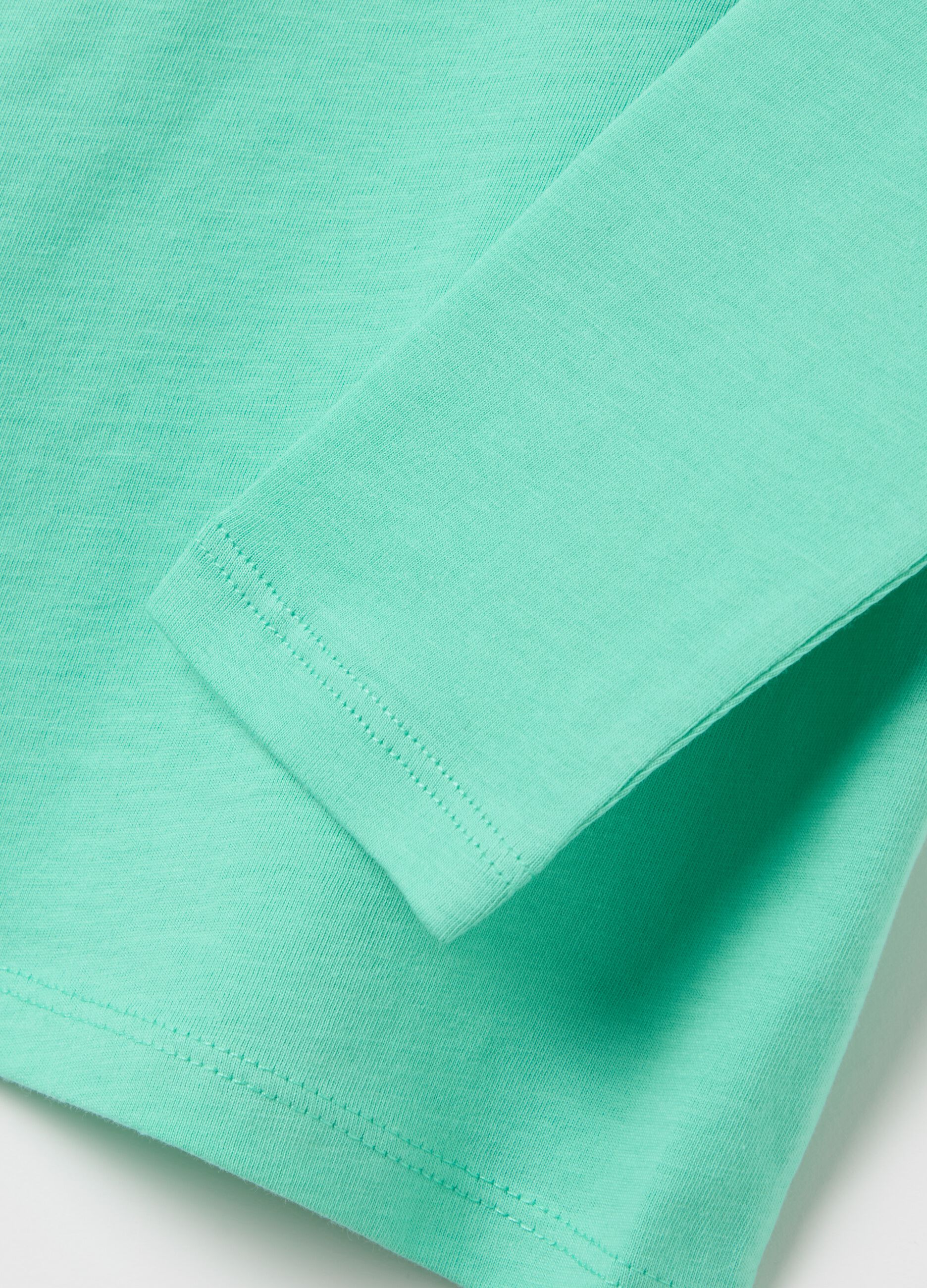 T-shirt maniche lunghe in cotone stampa coccodrillo