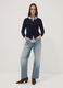 Regular fit blue cardigan with buttons_2