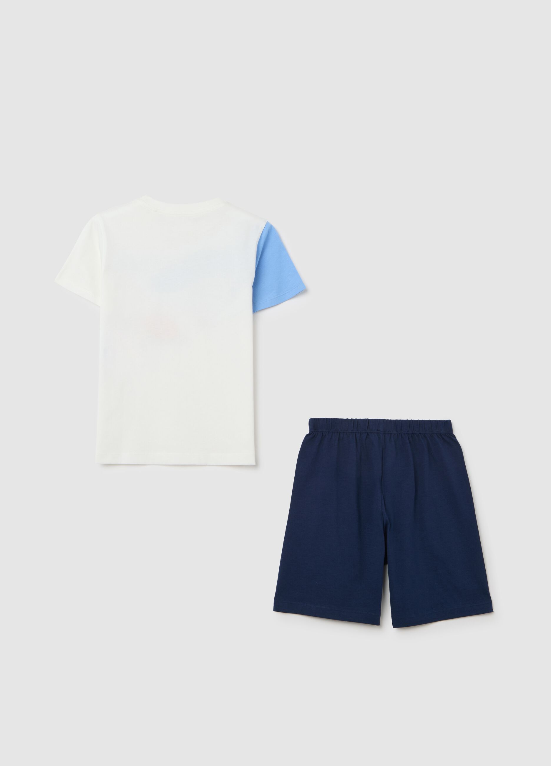Boys' pyjamas with shark print in cotton