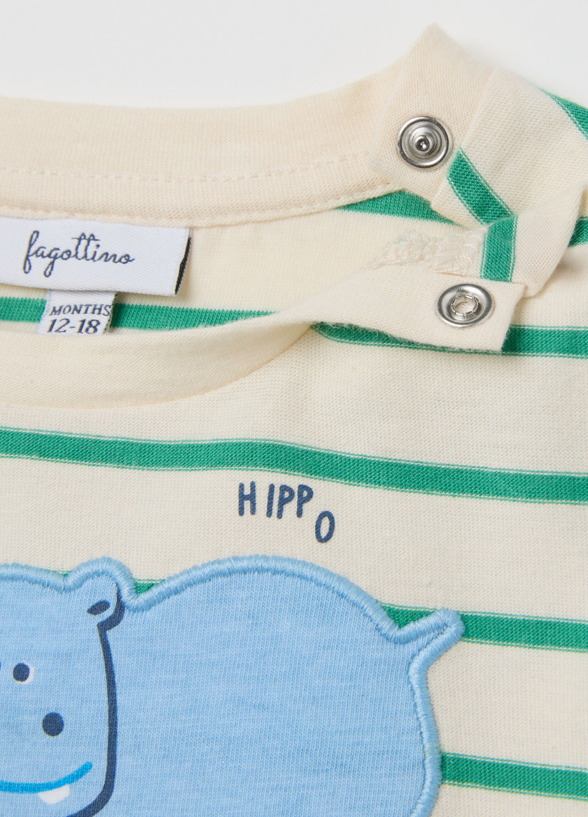 Multicolour regular fit pure cotton children's t-shirt and shorts set with animal appliques